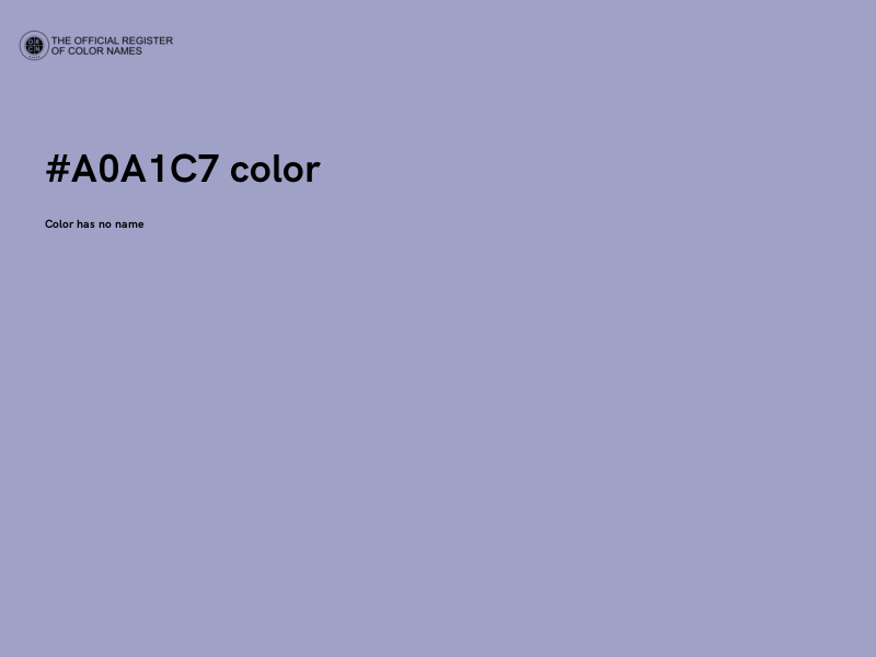 #A0A1C7 color image