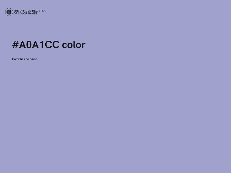 #A0A1CC color image