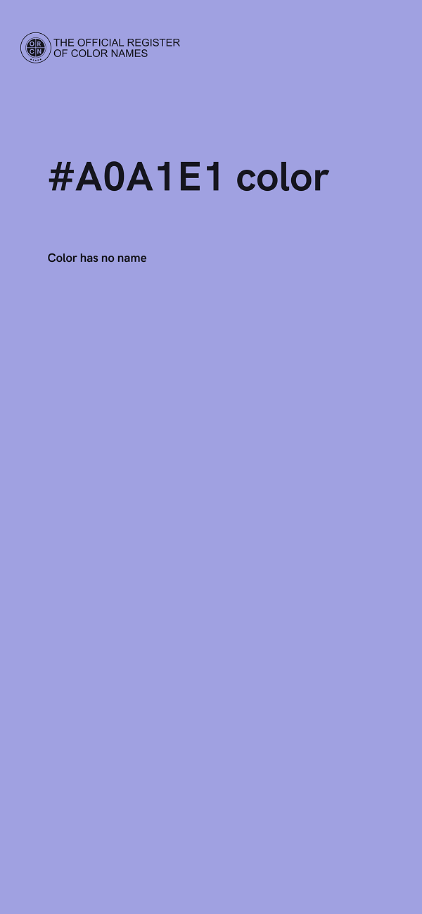 #A0A1E1 color image