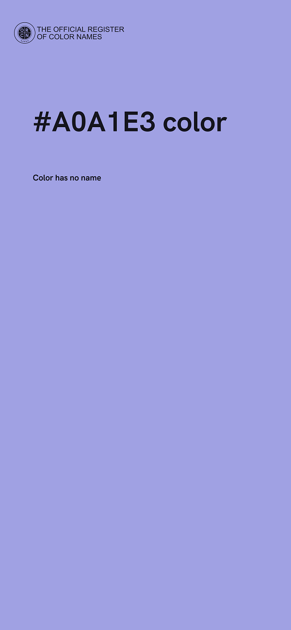 #A0A1E3 color image