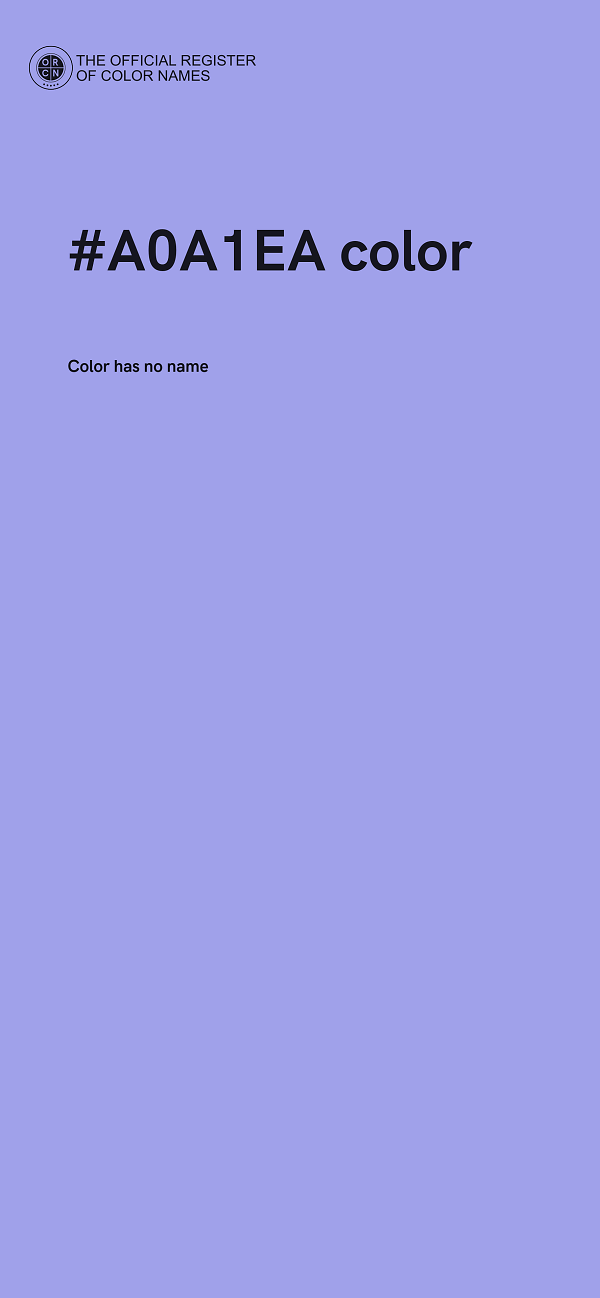 #A0A1EA color image