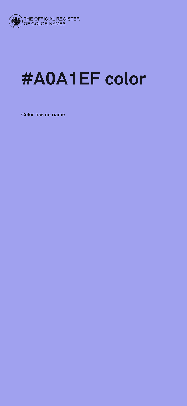 #A0A1EF color image