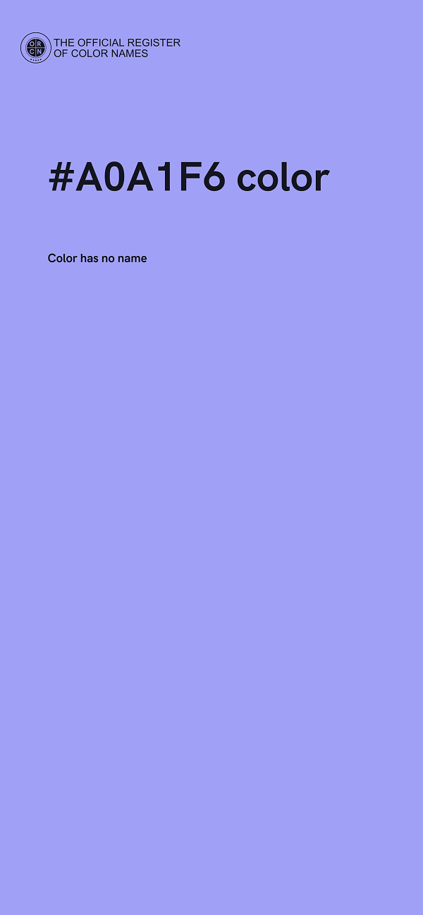 #A0A1F6 color image