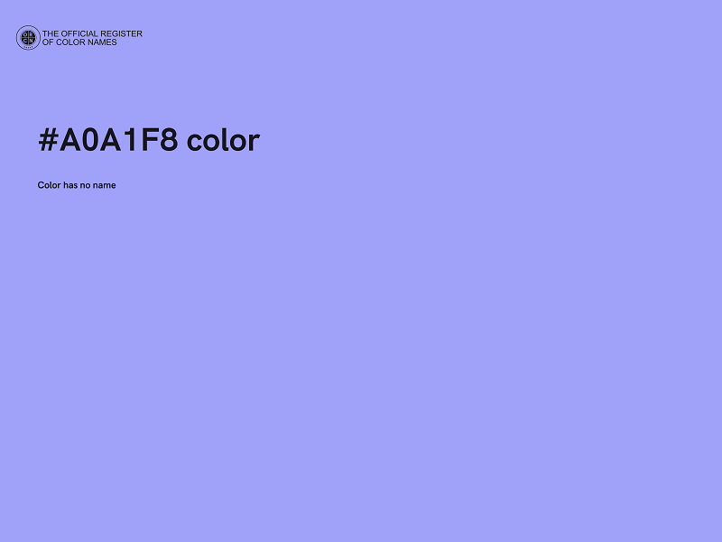 #A0A1F8 color image