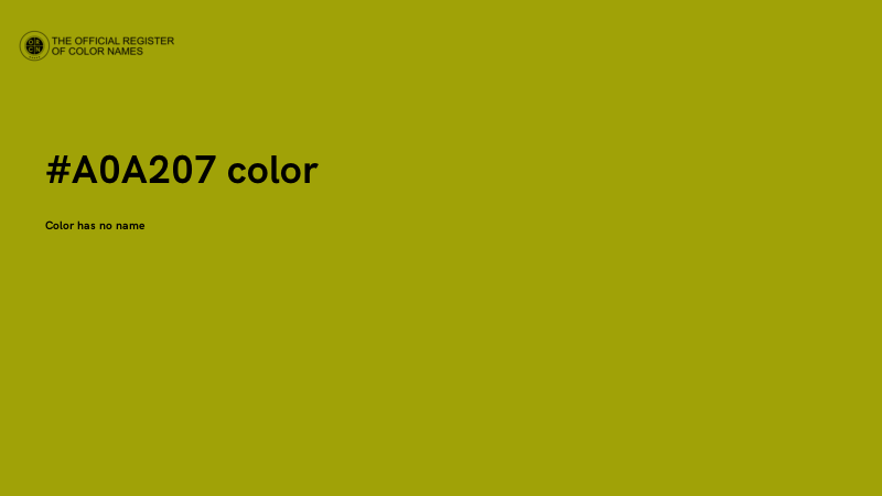 #A0A207 color image
