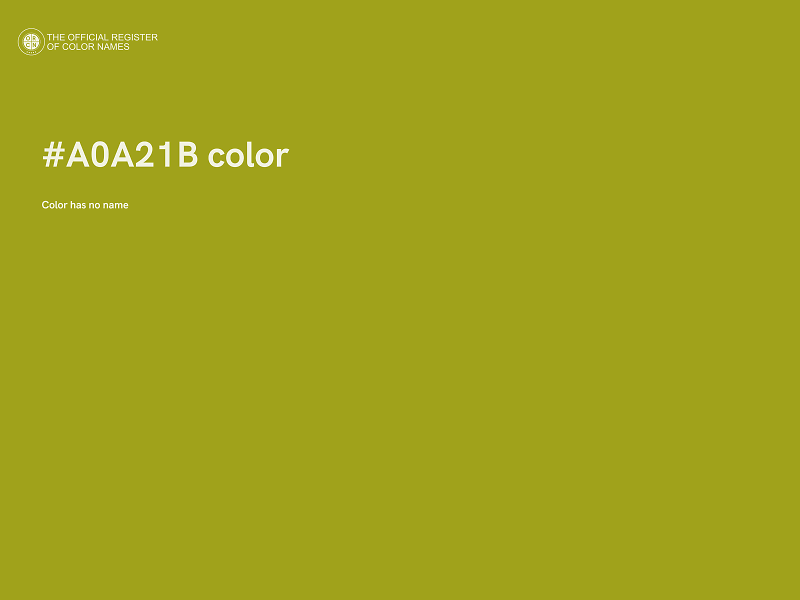 #A0A21B color image