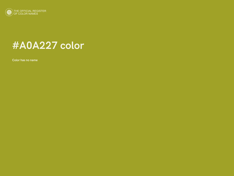 #A0A227 color image