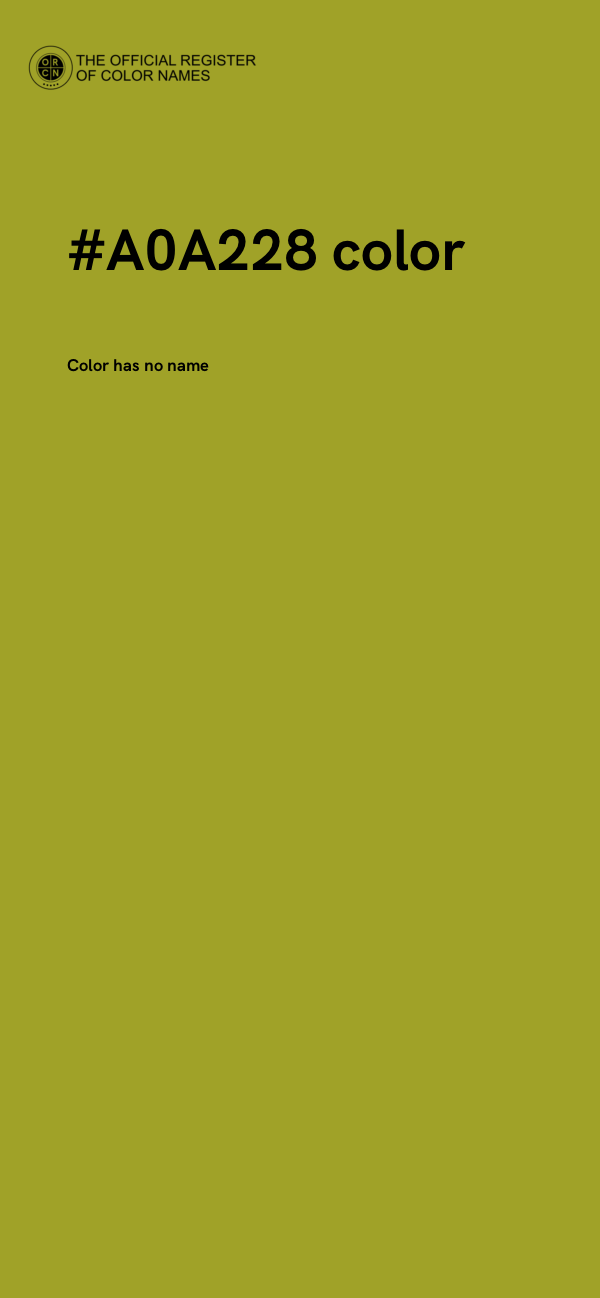 #A0A228 color image