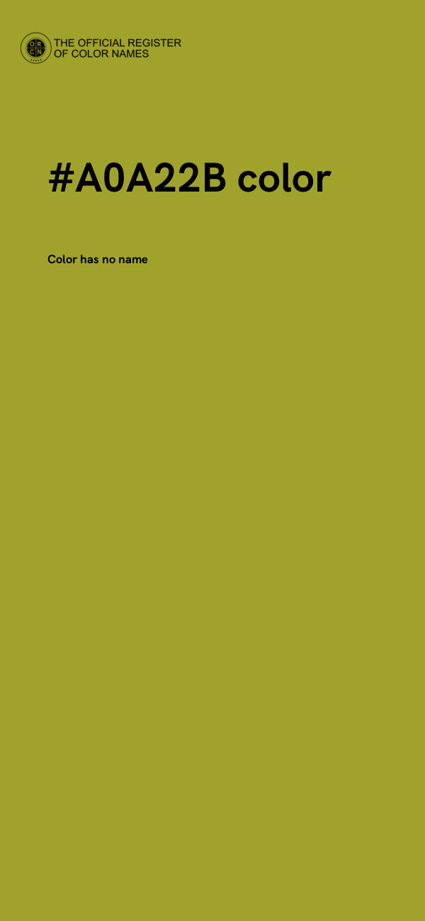 #A0A22B color image