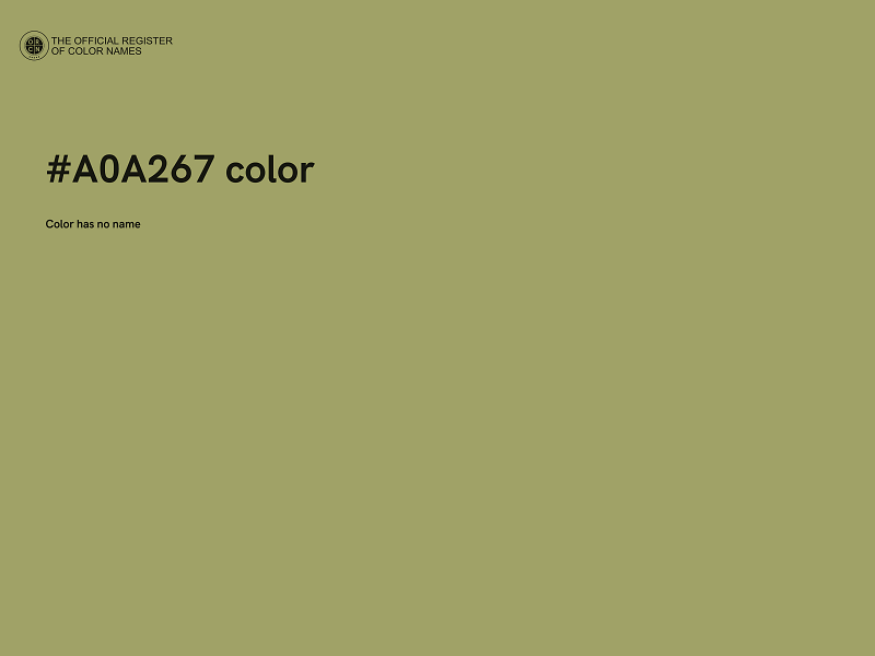 #A0A267 color image