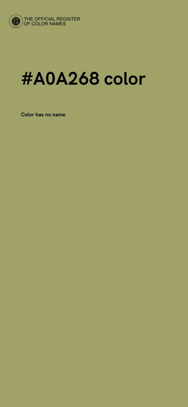#A0A268 color image