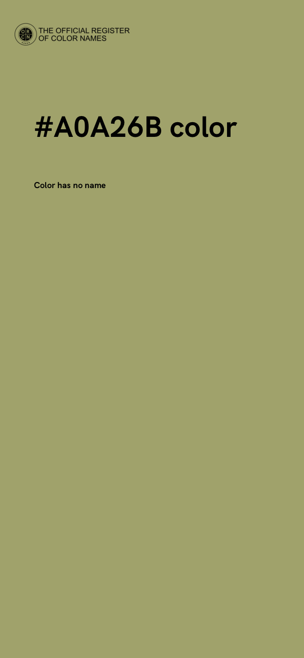 #A0A26B color image