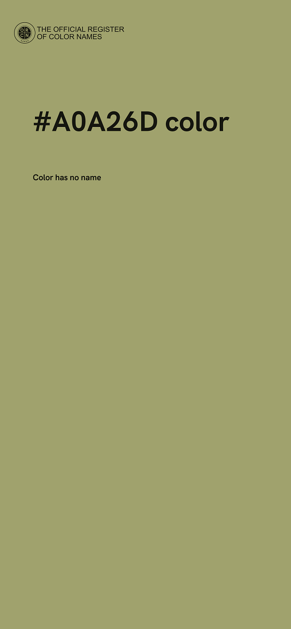 #A0A26D color image