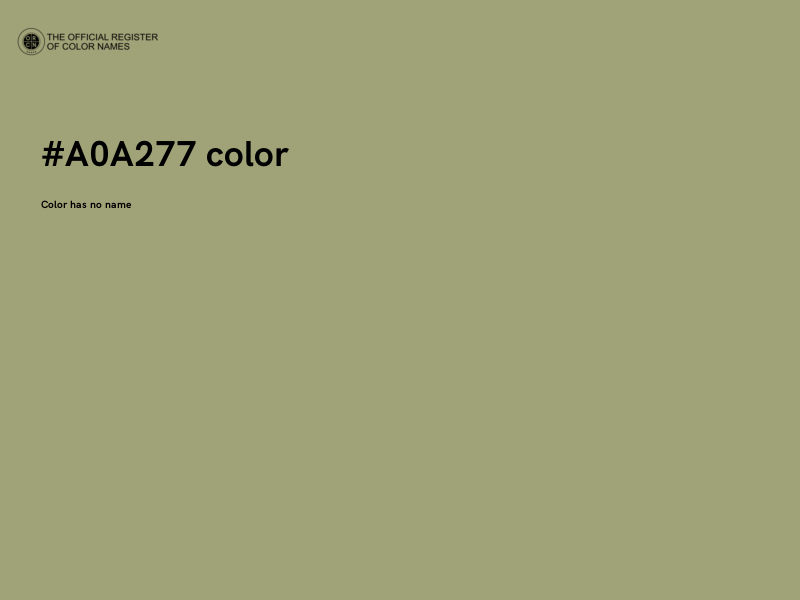 #A0A277 color image
