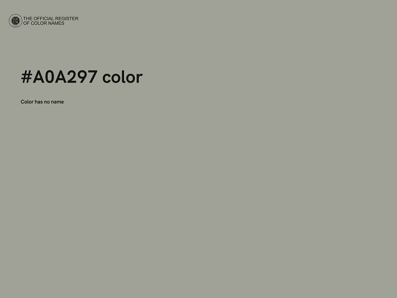 #A0A297 color image