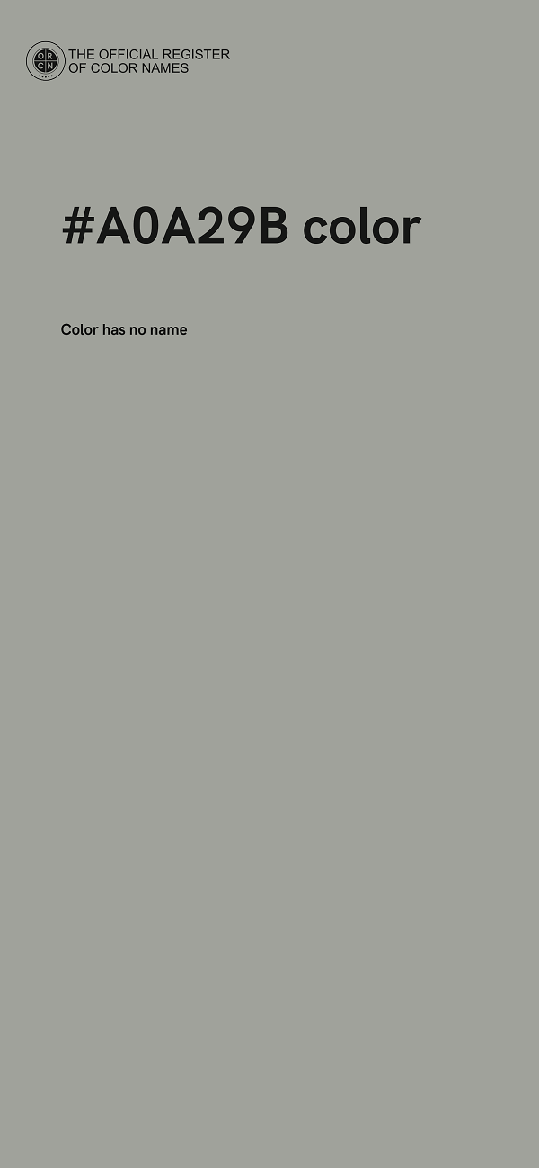 #A0A29B color image