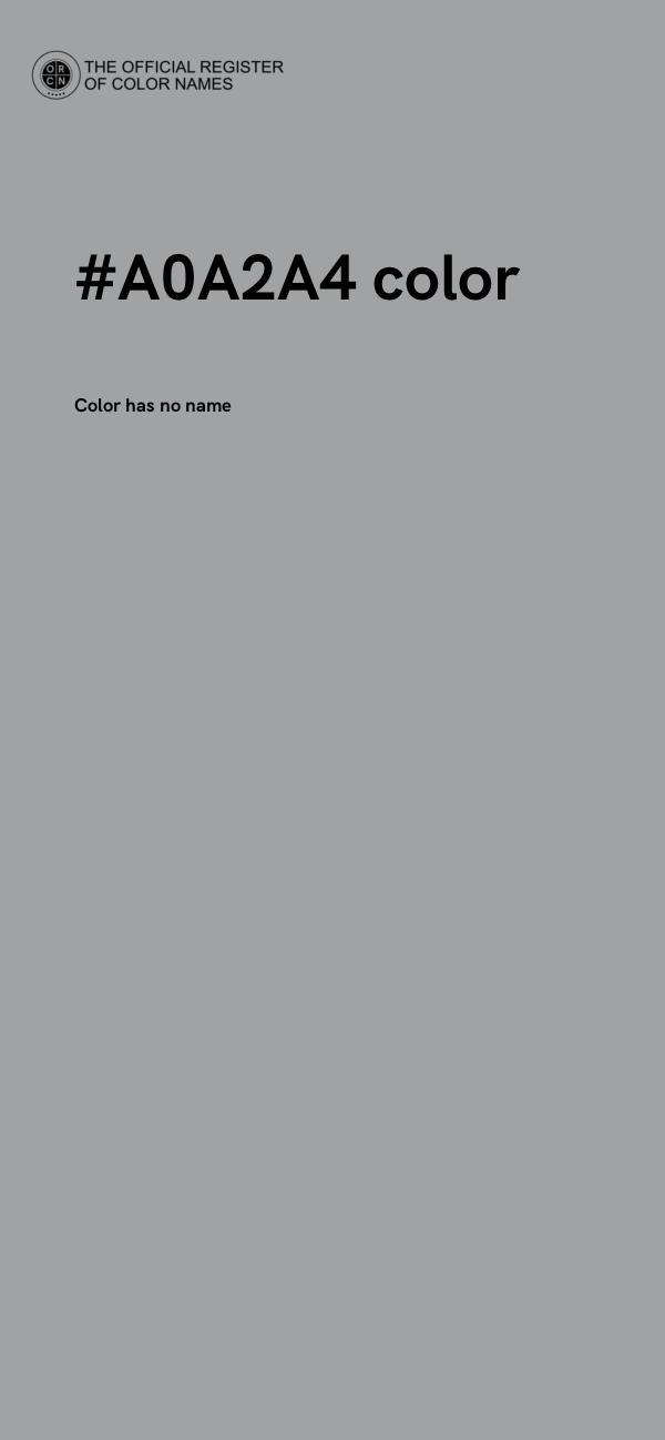 #A0A2A4 color image