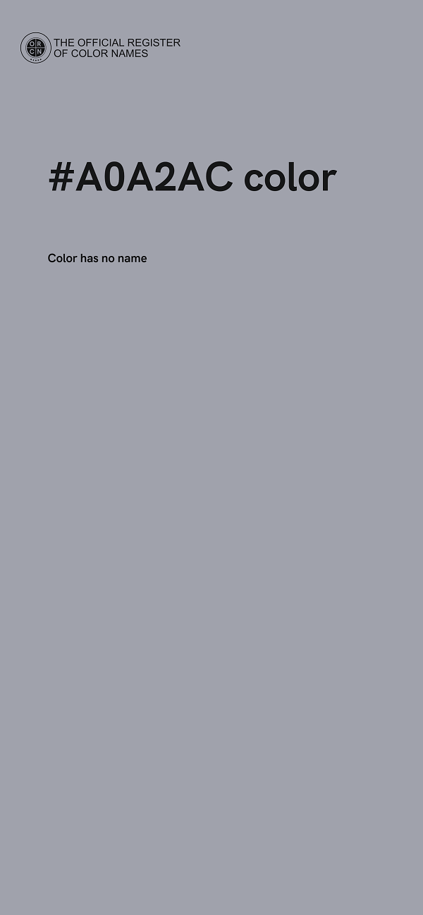 #A0A2AC color image