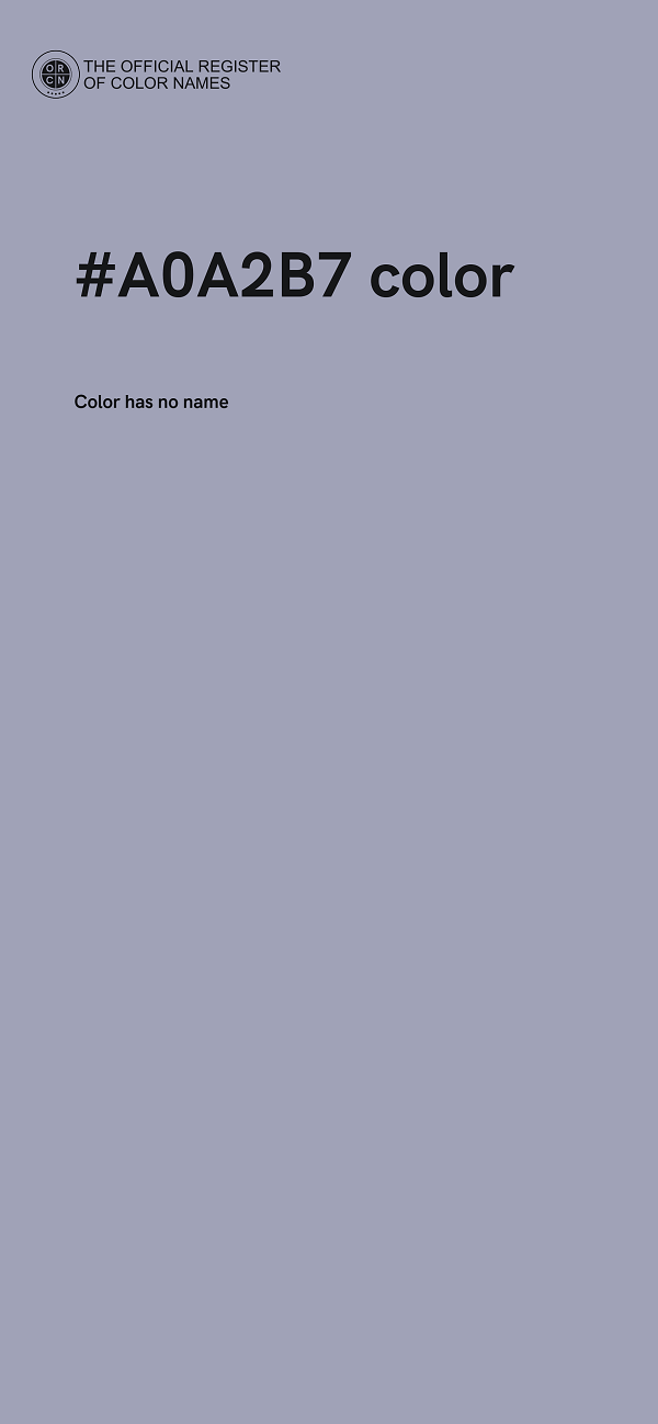 #A0A2B7 color image