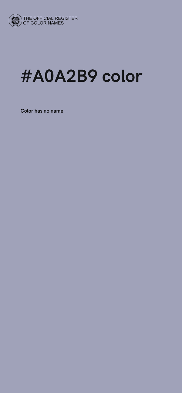 #A0A2B9 color image