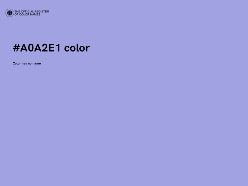 #A0A2E1 color image