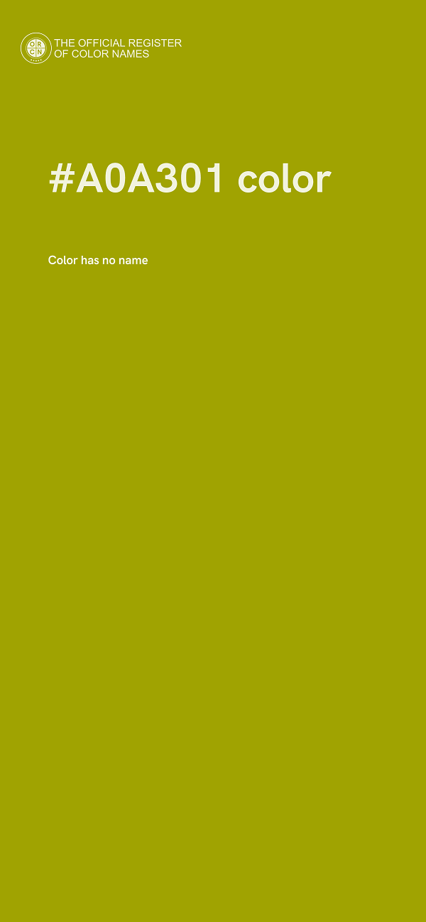 #A0A301 color image