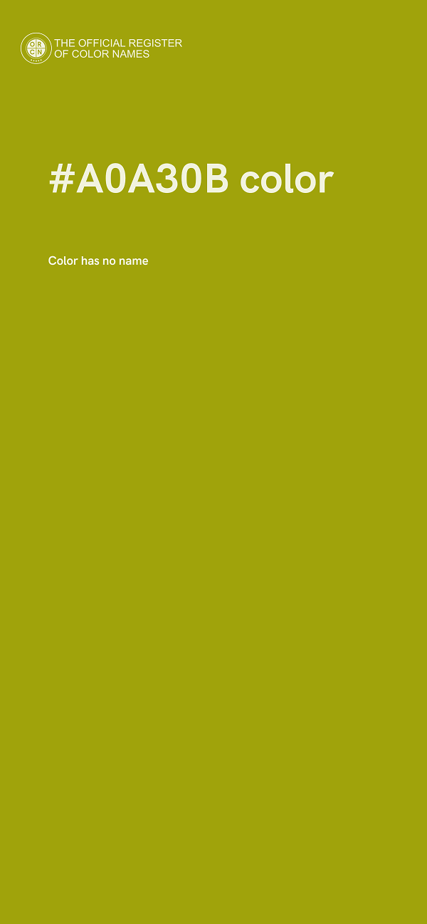 #A0A30B color image