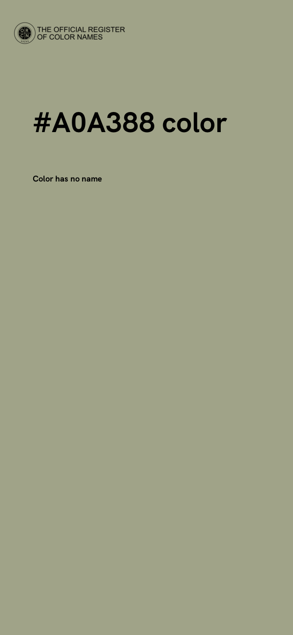 #A0A388 color image