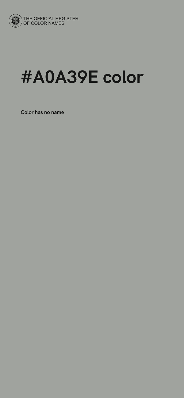 #A0A39E color image