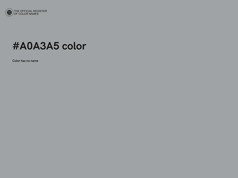 #A0A3A5 color image