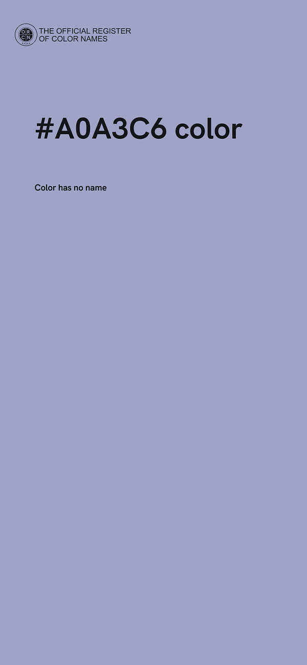 #A0A3C6 color image