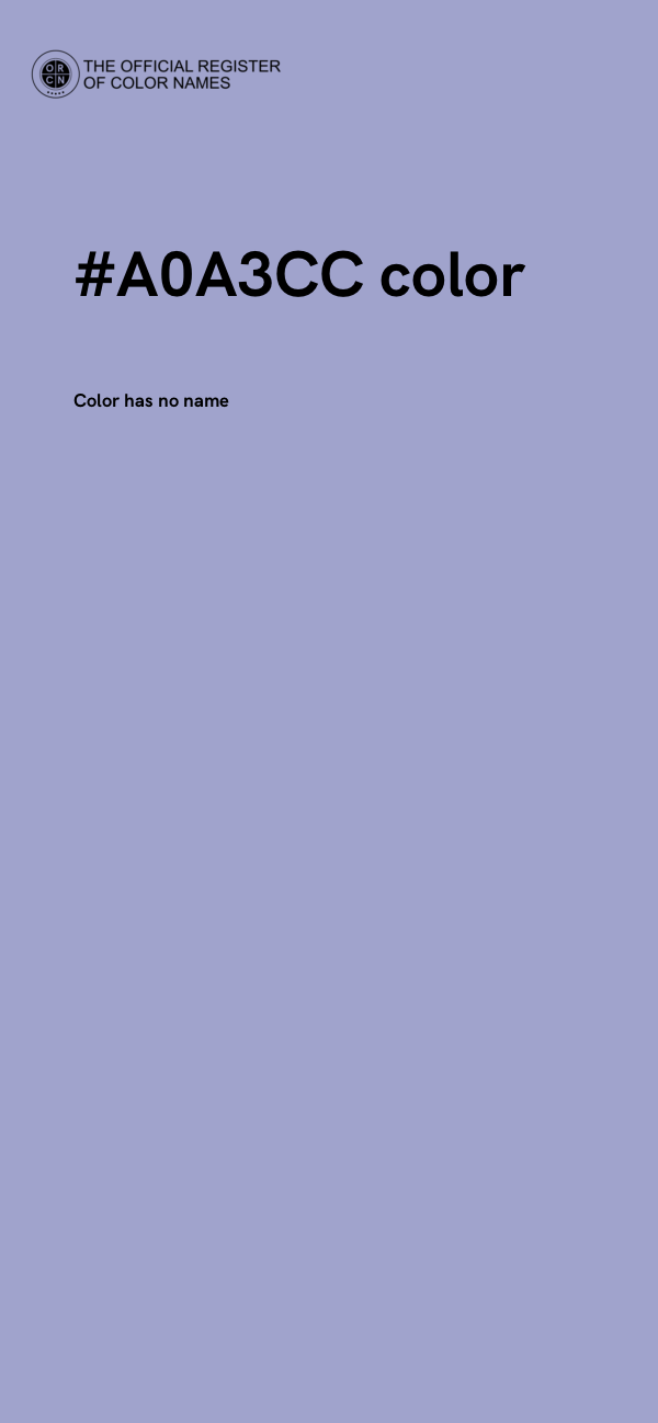#A0A3CC color image