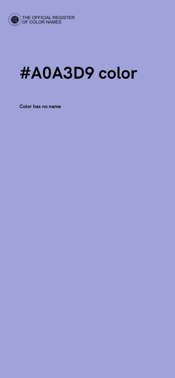 #A0A3D9 color image