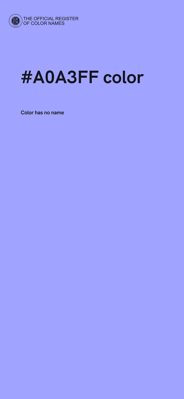 #A0A3FF color image
