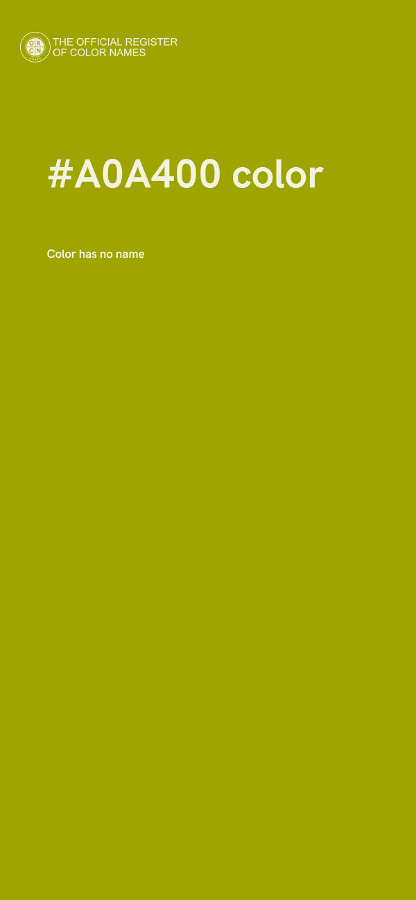 #A0A400 color image