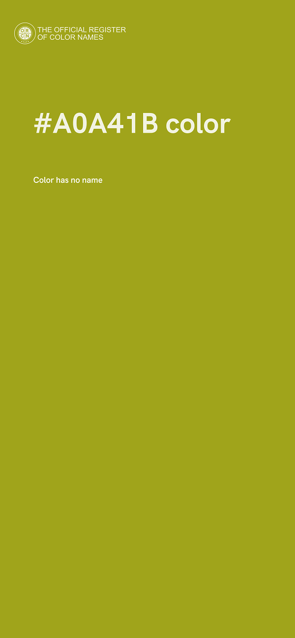 #A0A41B color image