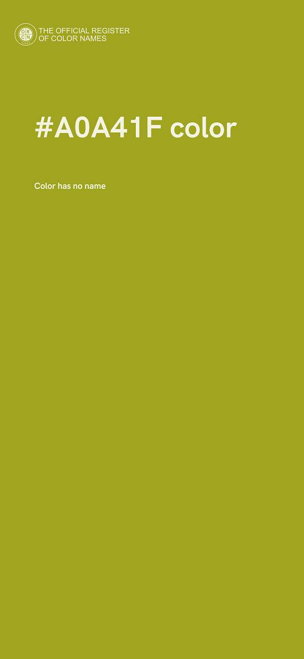 #A0A41F color image