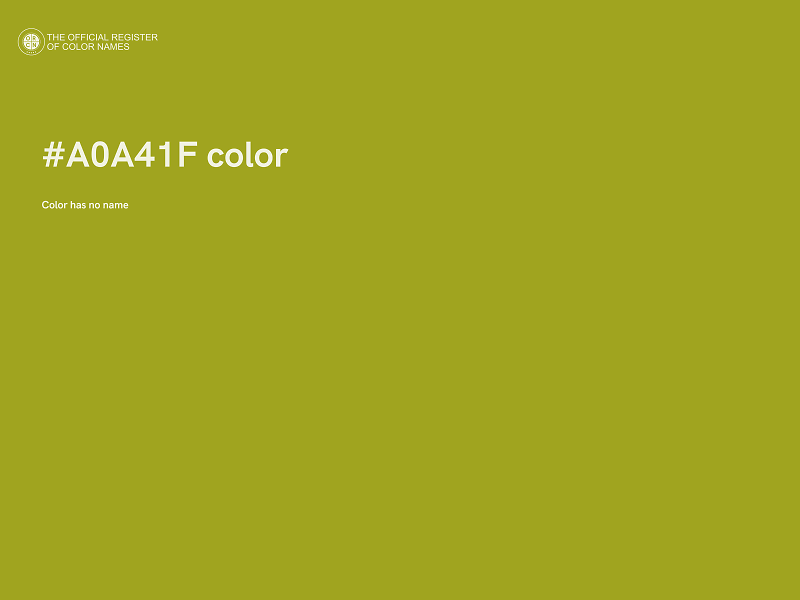 #A0A41F color image