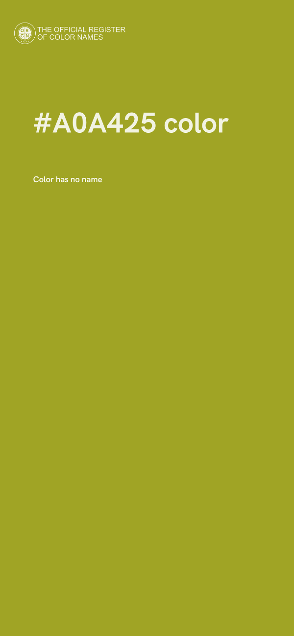#A0A425 color image
