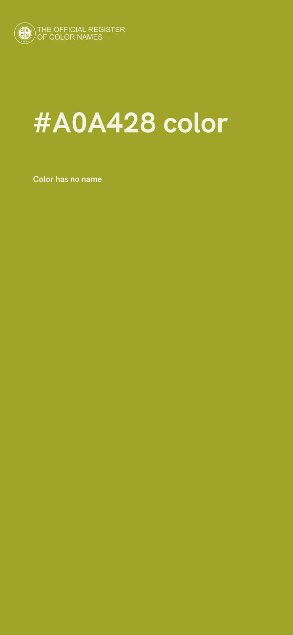 #A0A428 color image