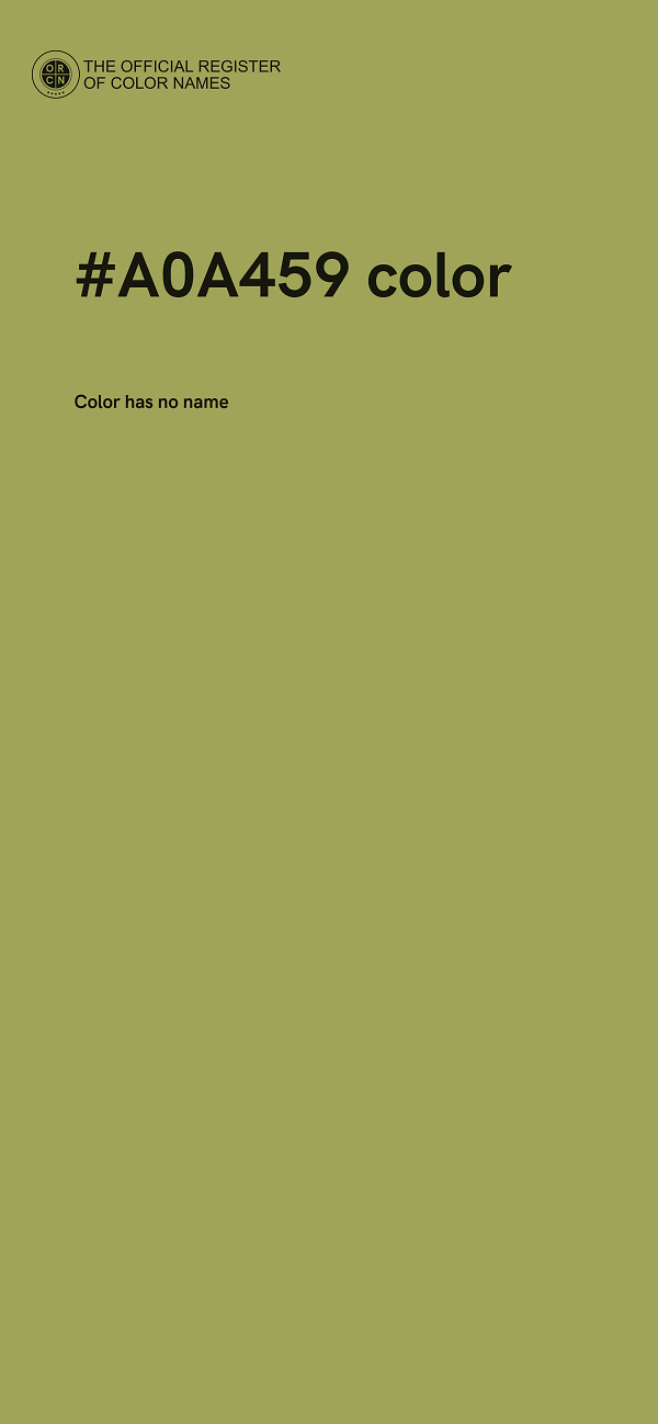 #A0A459 color image
