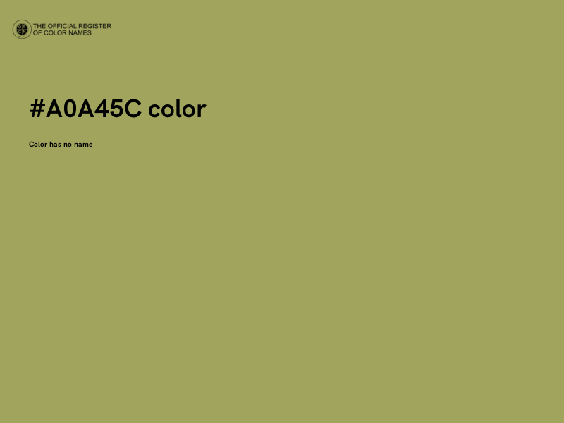 #A0A45C color image