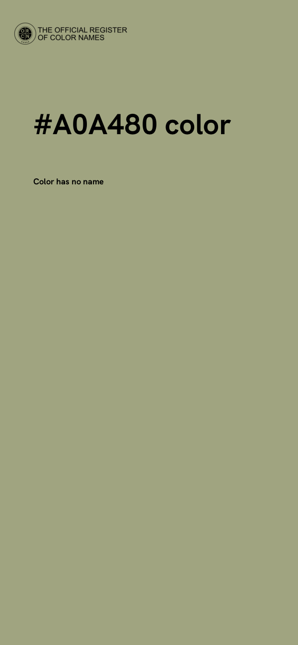 #A0A480 color image