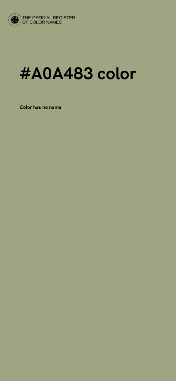 #A0A483 color image