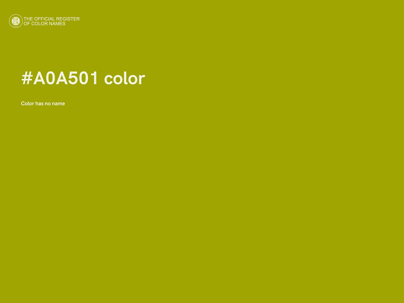 #A0A501 color image