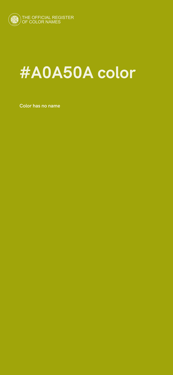 #A0A50A color image