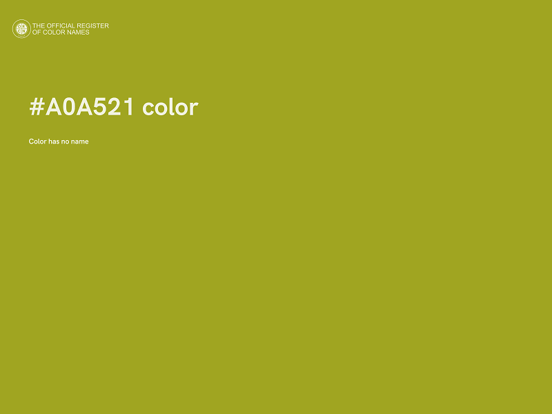 #A0A521 color image