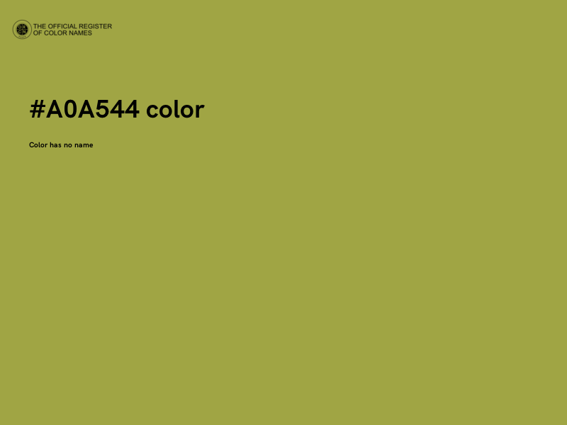 #A0A544 color image