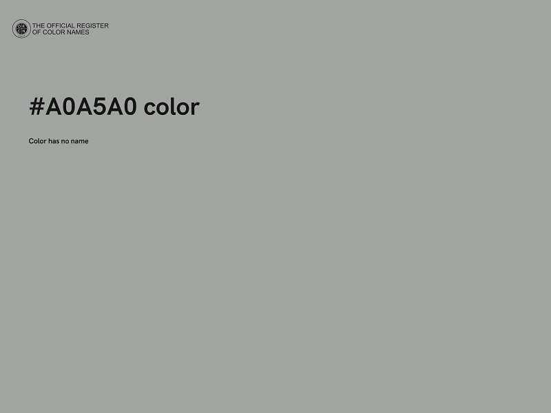 #A0A5A0 color image