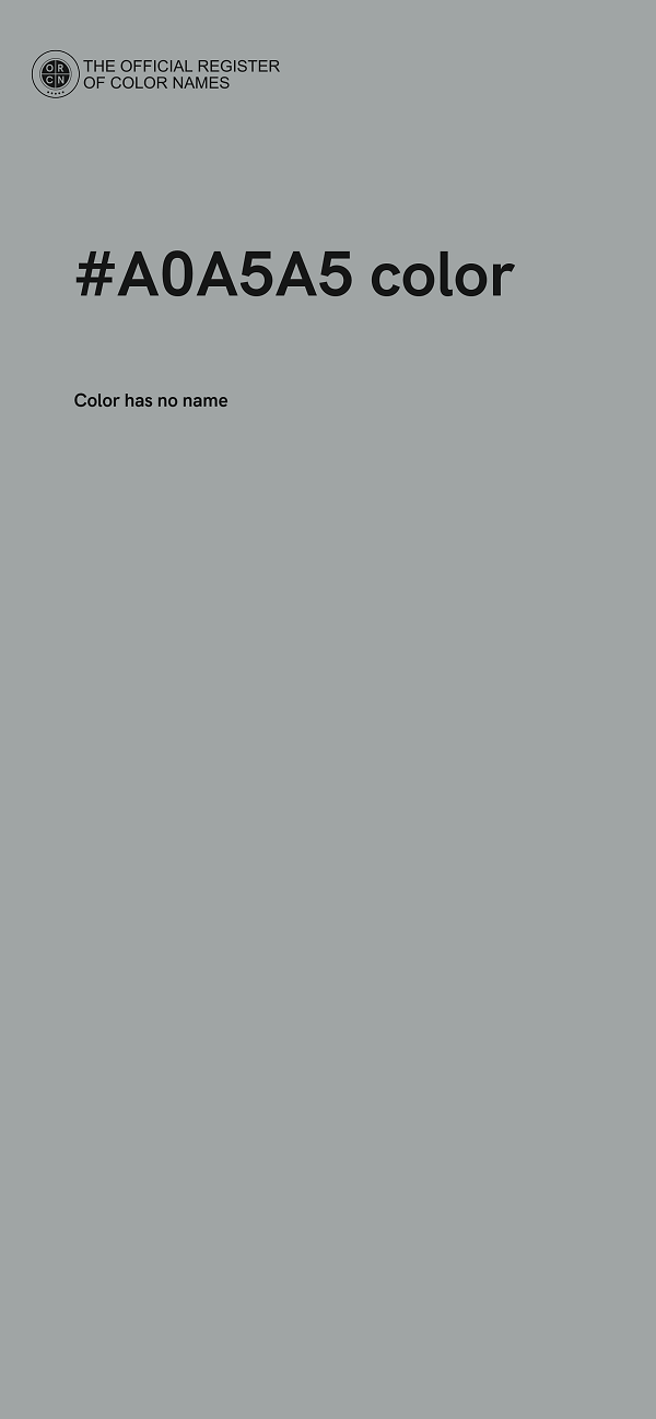 #A0A5A5 color image